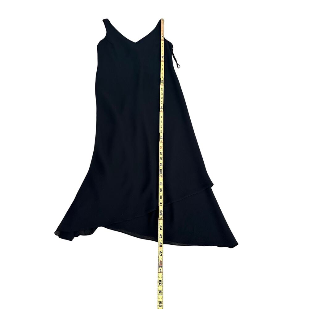Vintage Jones New York Slip Dress Size 6 Black MIdi Length V-Neck Formal - Picture 5 of 14